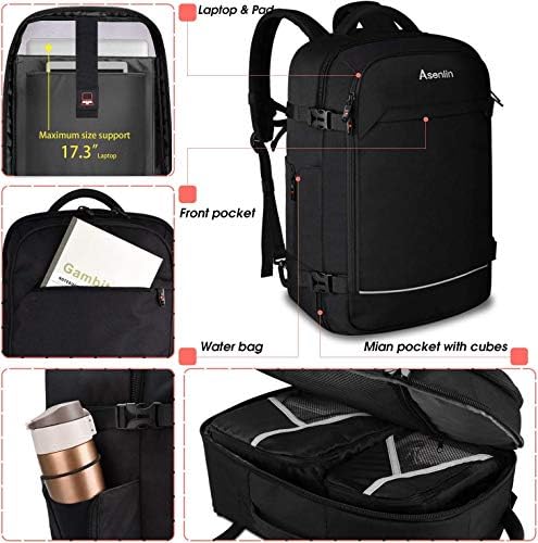 40L 大容量 ビジネスリュック 旅行リュック バックパック 17インチPC対応 Amazon | [Asenlin] 40リットル旅行用リュックサック大容量,17インチ